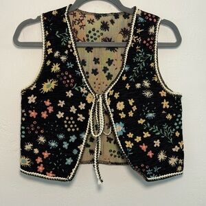 Women’s V Neck Vest Floral Print Sleeveless Boho Top